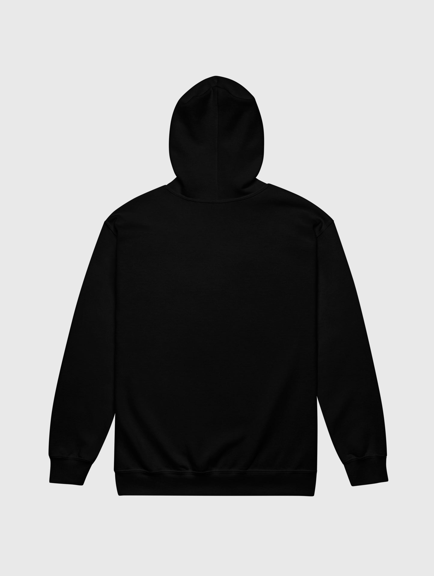 Heavyweight black gym zip hoodie – durable and comfortable for intense training.
