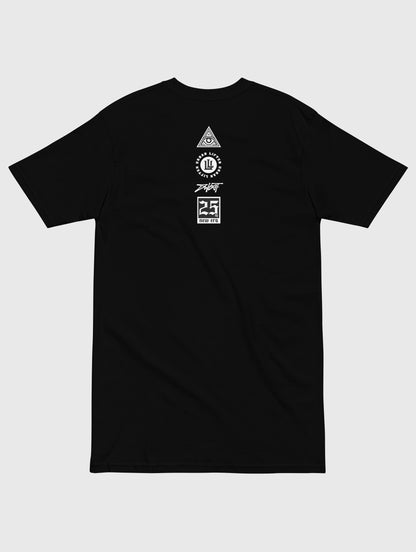 Heavyweight black oversized t-shirt – ideal for bodybuilding and gym sessions.