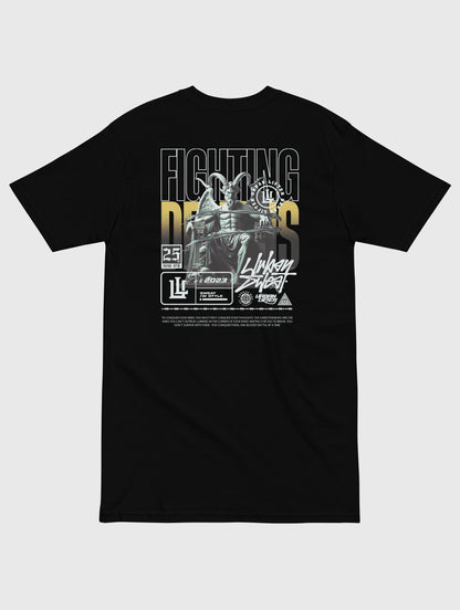Heavyweight black oversized t-shirt – ideal for bodybuilding and gym sessions.