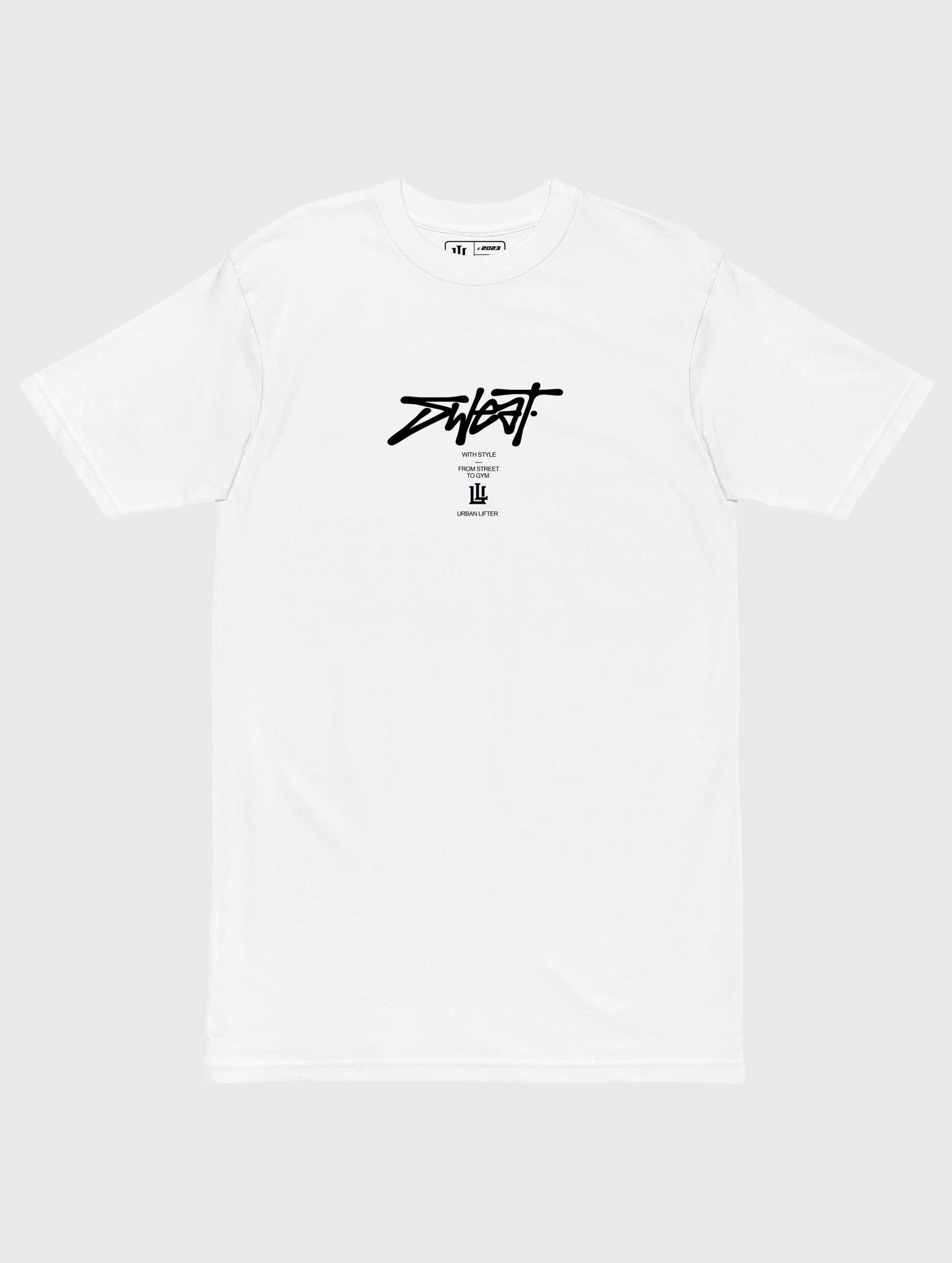 Men’s white oversized gym t-shirt – pump cover for bodybuilding and streetwear.