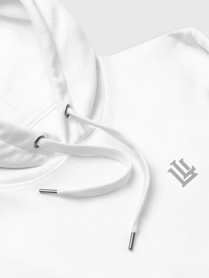 Oversized white pump cover hoodie – breathable and ultra-comfortable for lifting
