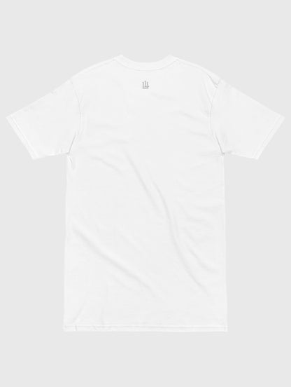 Men’s oversized gym t-shirt in white – breathable fabric for workouts and casual wear.